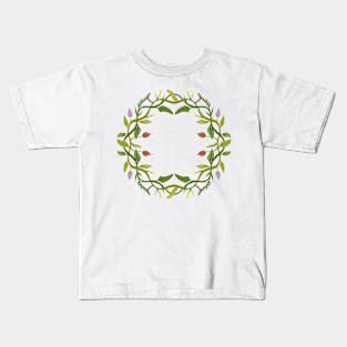 Flower wreath circle Kids T-Shirt